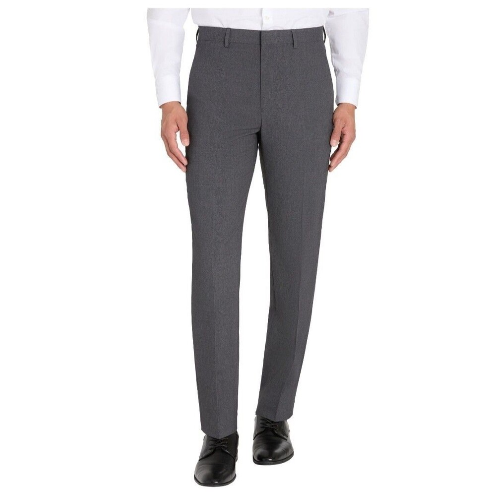 40x29 - GRAY - Men's Calvin Klein Slim Fit Dress Pants Stretch w/ Flex Waist